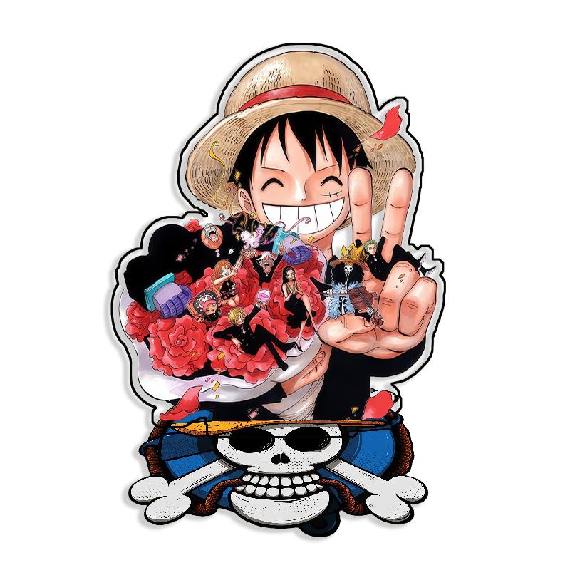 Standing Sign For OPCG OP Monkey D. Luffy Self Made Cartoon Anime Game Desktop Decoration Toy Fans Gift 15cm