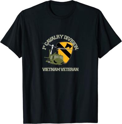 NEW LIMITED 1st Cavalry Division Vietnam Veteran UH1 Gunship Veteran Day T-Shirt Unisex T-Shirt