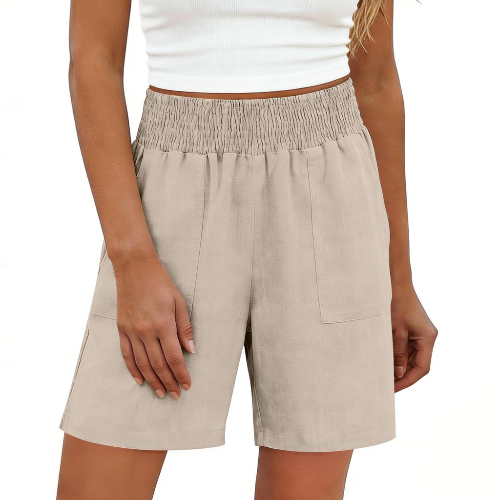 Shorts For Women Casual Summer High Waisted Wide Leg Beach Vacation Shorts With Pockets