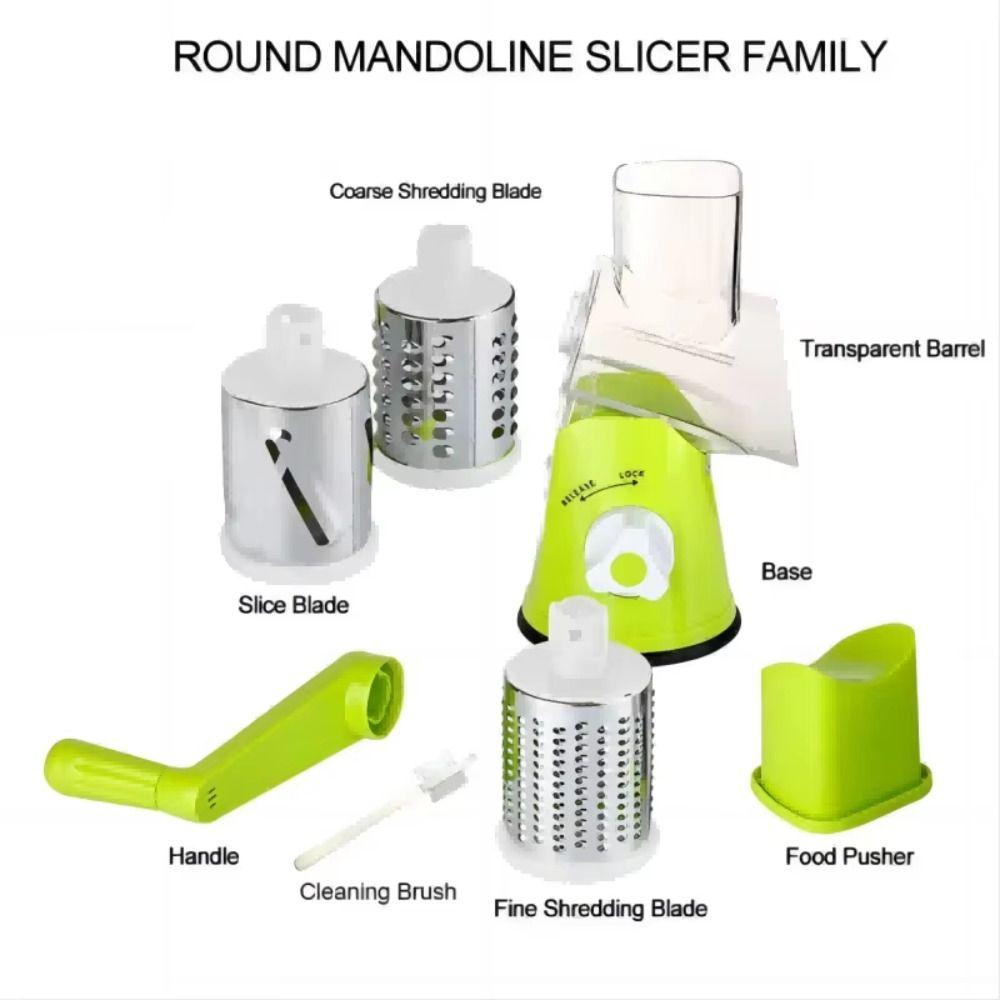 Multifunctional Cheese Grater Manual Manual Rotary Vegetable Slicer Food Shredder Household