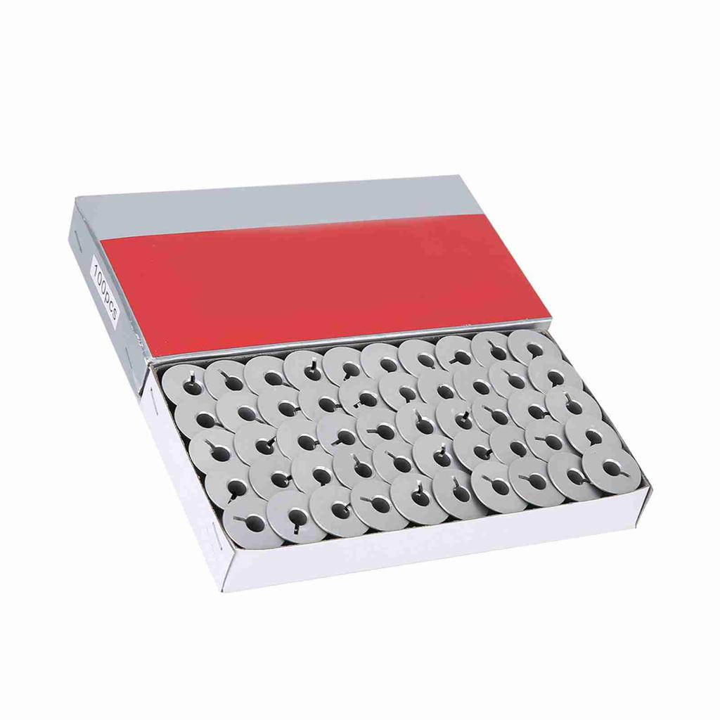 100pcs 55623A Aluminum Bobbins Slotted for Industrial Sewing Machine Parts