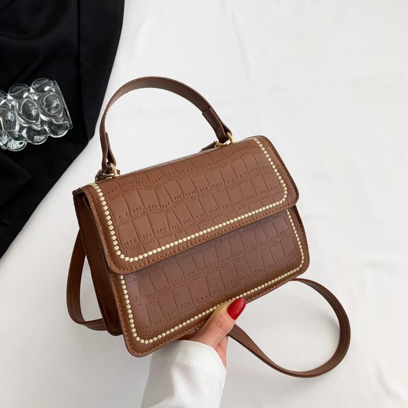 New Korean Style Trendy Small Square Bag Fashionable Simple Handbag Casual Personalized Shoulder Bag Retro Crossbody Bag