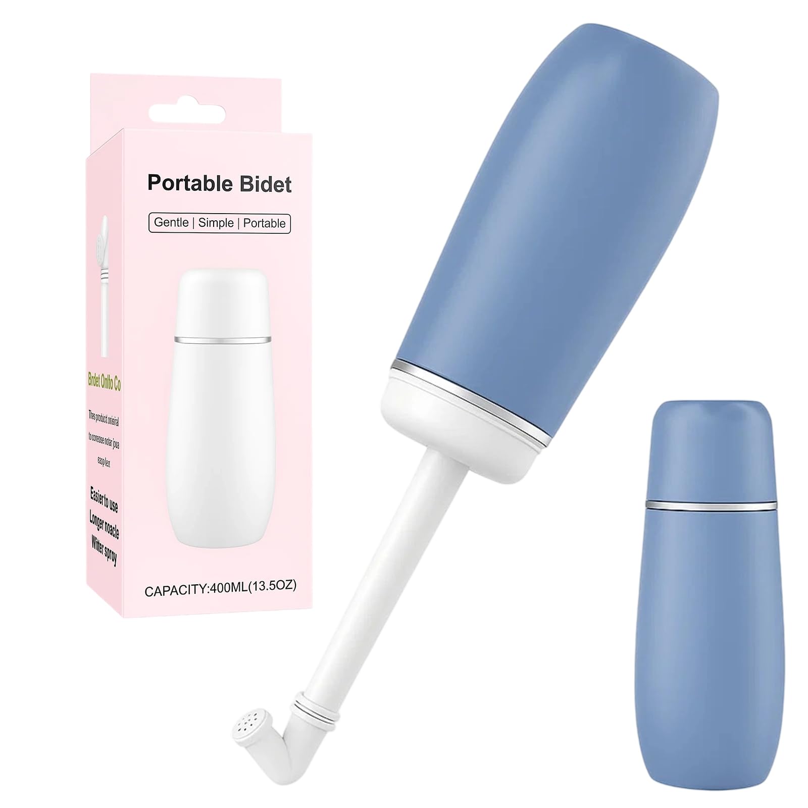 

ZTFT Portable Bottom Portable Travel Cleansing Comfortable Caregiving Compact Design Washlet, Cleaner, Washlet, Shower, Item, (Blue)