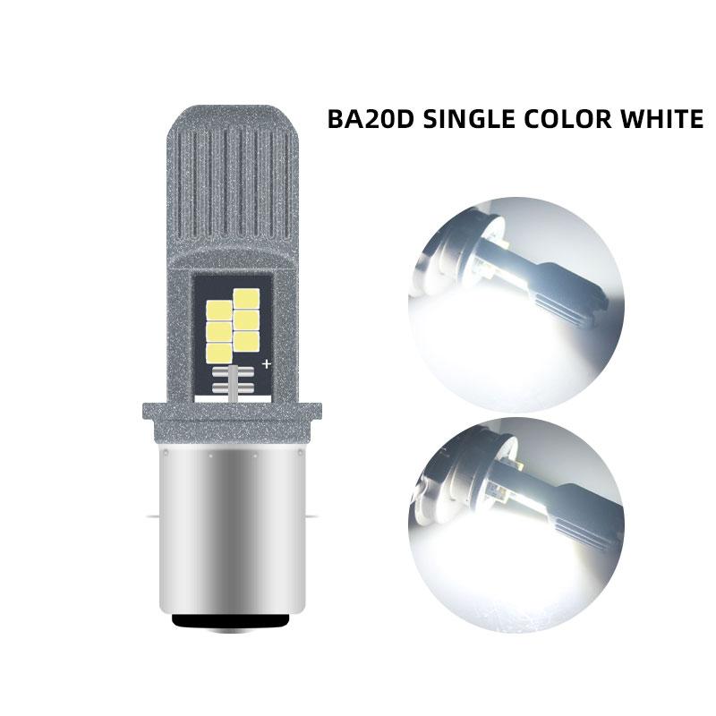 1pcs P15d Led Motorcycle Headlights H4 Bulb Ba20d Led Headlamp Moto Driving Lights High Low Beams Amber Fog Lamp 6000k White Led