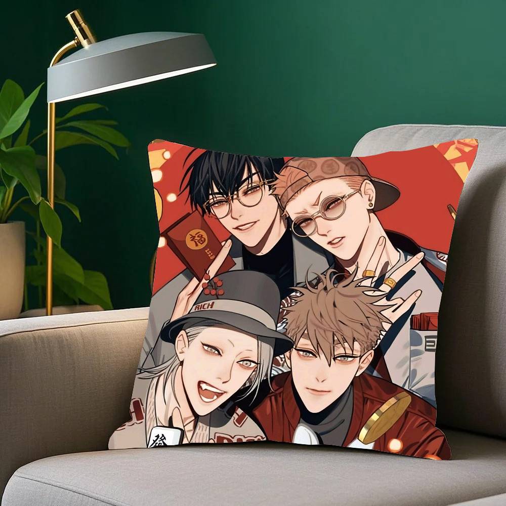 19 Days Manga Pillow Case Fashion Square Pillowcase Bedroom Sofa Room Ins Decoration Leisure