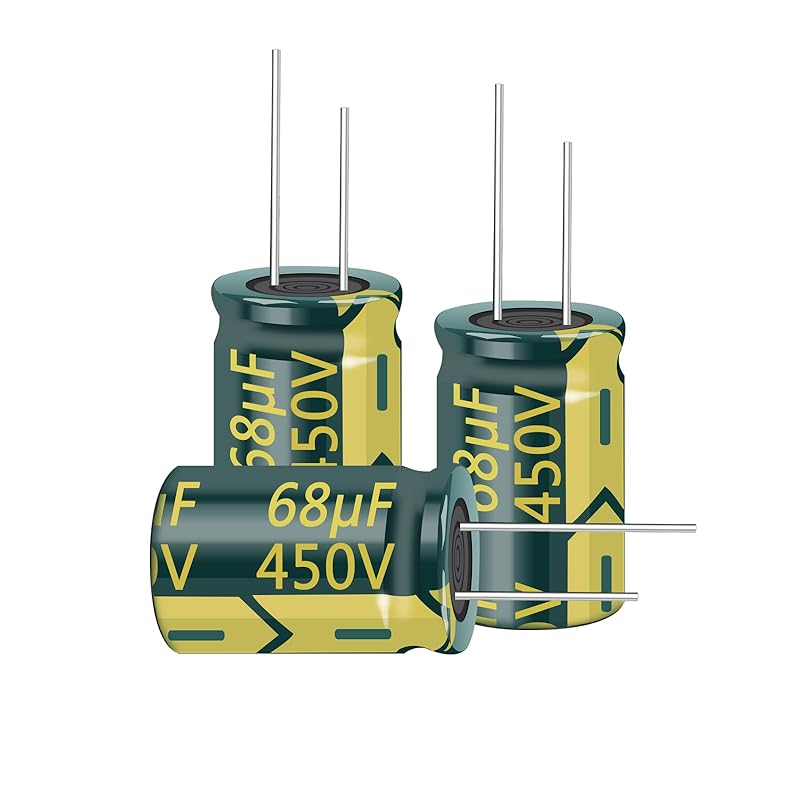 10pcs 450V 10UF Capacitor 10X17MM(0.39x0.67in) High Frequency Aluminum Electrolytic Capacitors for TV, LCD Monitor, Game