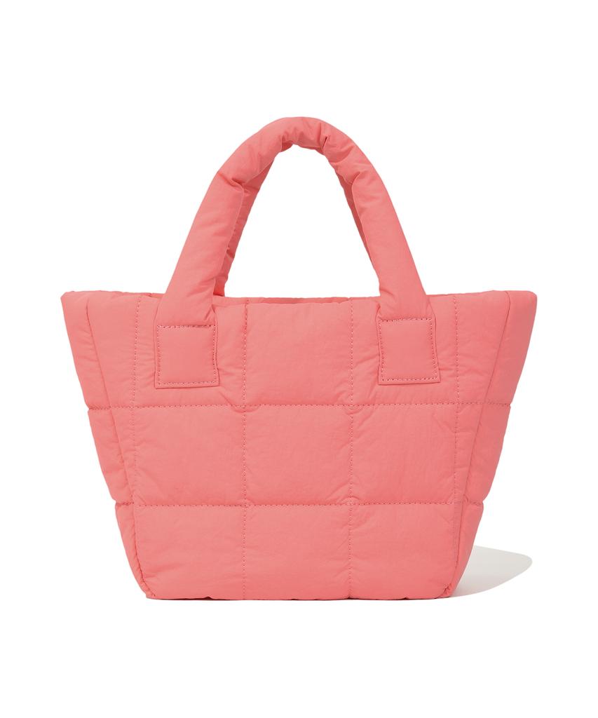 Covernat Woman Clover Heart Quilted Mini Tote Bag Pink
