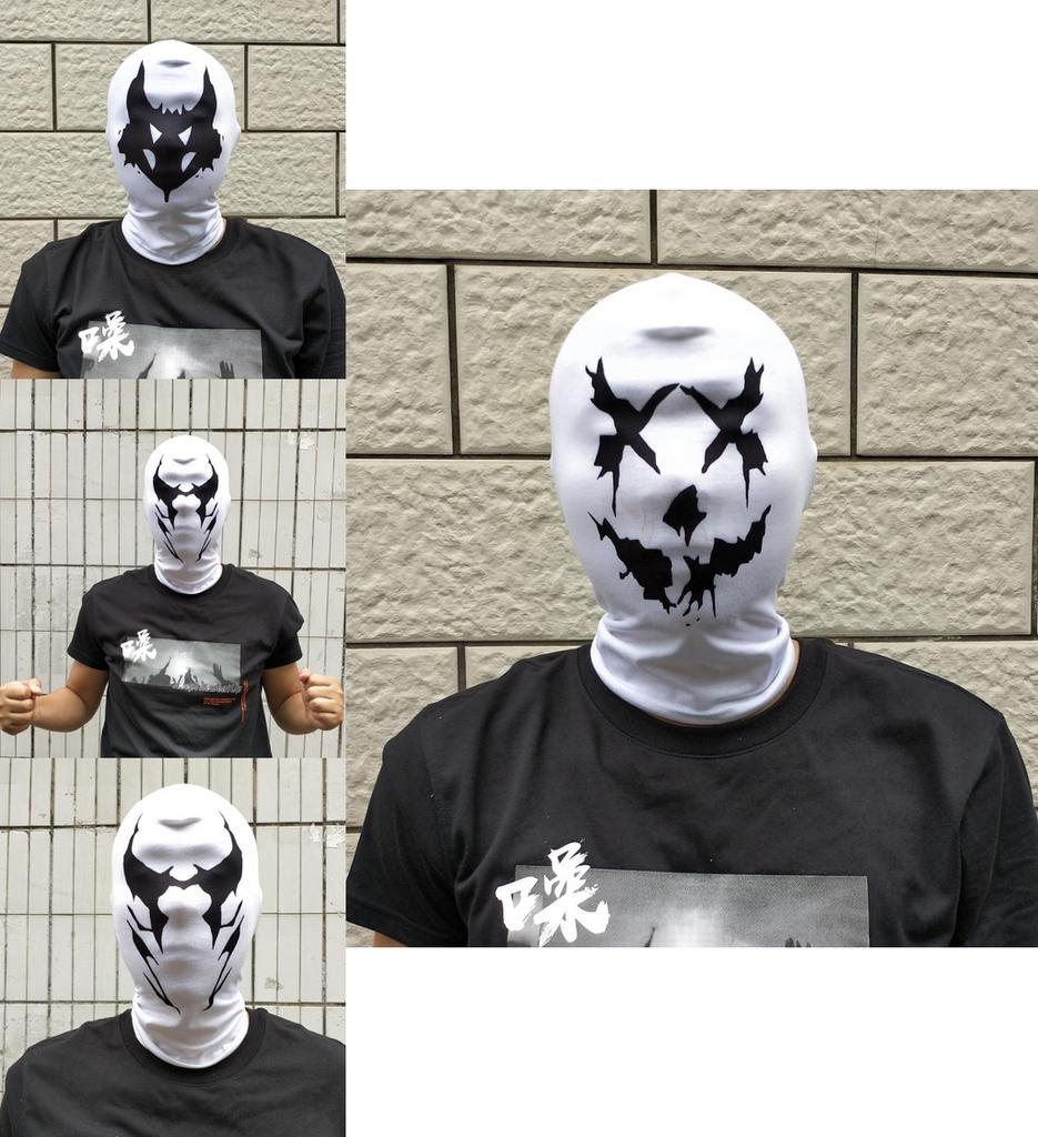 2020 Watchmen Rorschach Mask Cosplay Hooded Face Covering For All Seasons And Genders