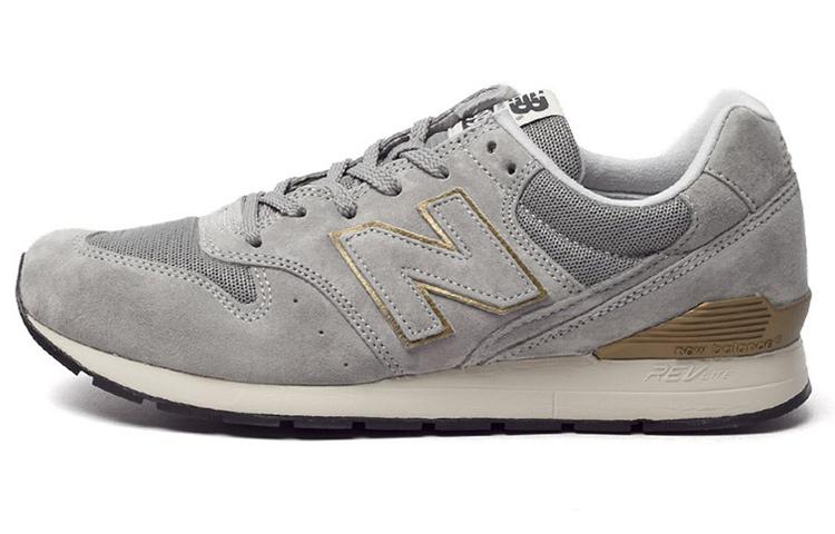 New Balance NB 996 Винтажный Текстиль, Свиная Кожа Низкие Маратонские Беговые Кроссовки Унисекс Серый MRL996HA 42