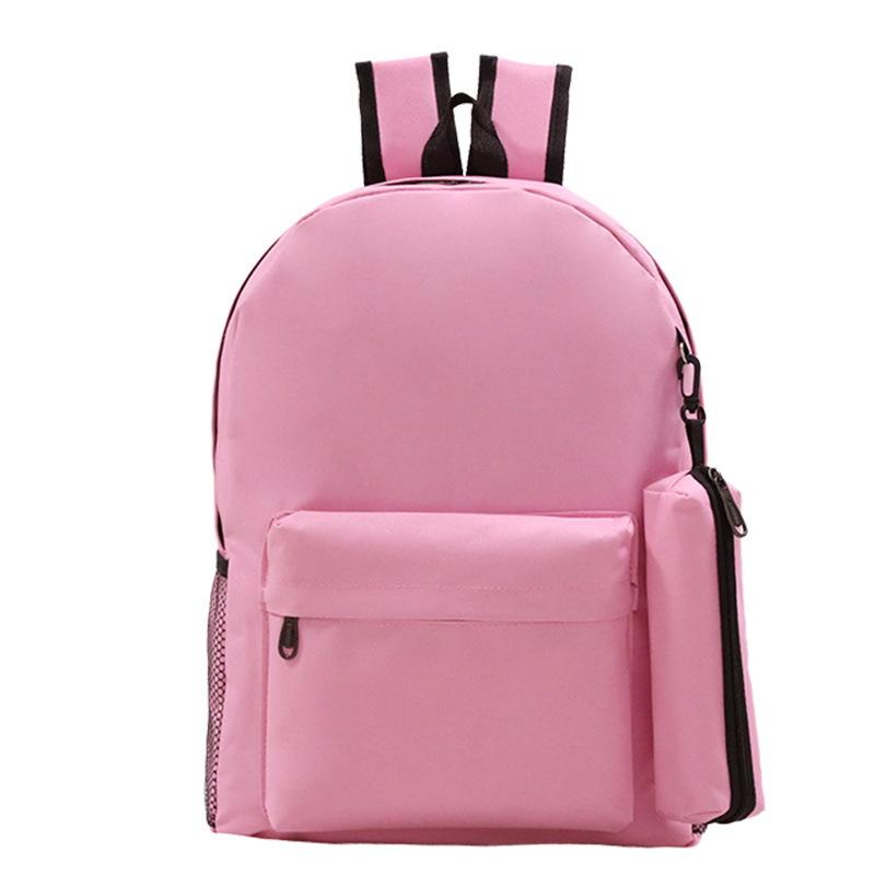 Printed backpack + pencil case casual student schoolbag two-piece set