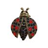 Charming Metallic Ladybugs Accessory Sparkling Stones And Long Lasting Shine Finish Elegant Diamonds Ladybugs Pin