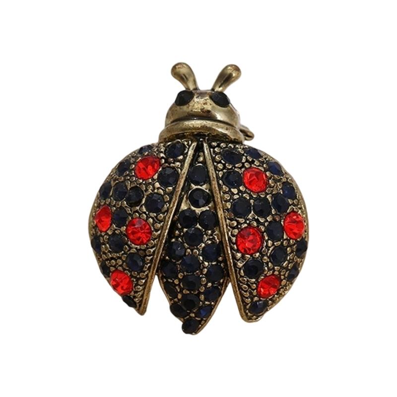 

Charming Metallic Ladybugs Accessory Sparkling Stones And Long Lasting Shine Finish Elegant Diamonds Ladybugs Pin