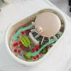 Vegetable Washer Spinner Manual Fruit Washer Vegetable Spinner Labor-Saving Food Colander Effective Cleaning for Berries Fruits