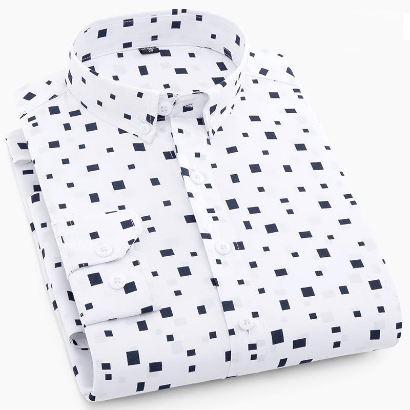 Męska koszula wizytowa Męska biznesowa casual w paski zapinana na guziki Koszule Markowa odzież Slim Fit Długi rękaw Camisa Masculina M-5XL NS5561