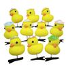 10pc hot Sale Cartoon Funny Children 3D Little Yellow Duck Plush Hairpin Fashion Animal Clip Accessories Headwear Wholesale Gift
