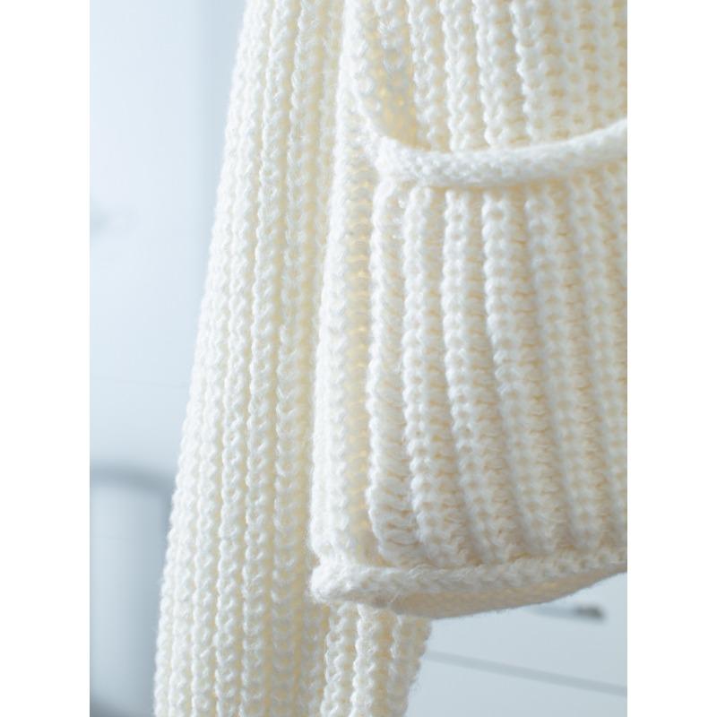 Women S Casual Solid Color Knit Cardigan Sweater With Pockets For Autumn Winter