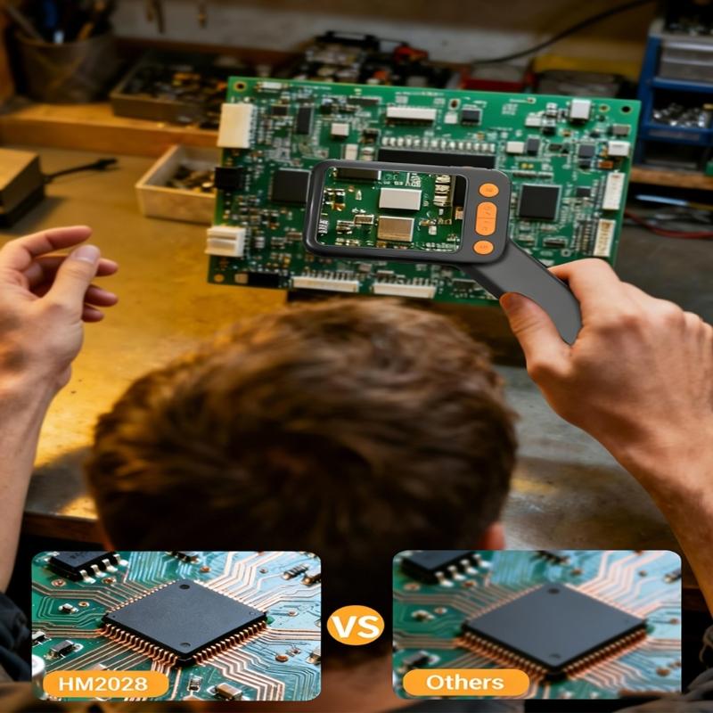 1000X Magnification Digital Microscope with 2.8 Inch Clear High Definition Screen Auto Focused for Educational Use Kids Adults