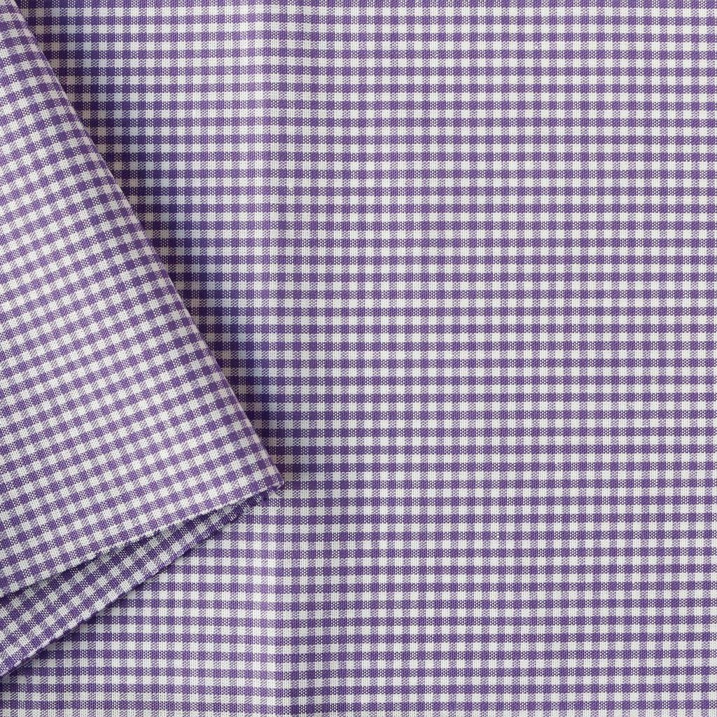 Nihon Himobuton Boeki 40s Gingham 110cm Wide x 3m Check, Small, Cut, Purple, B53000Z-121-3M