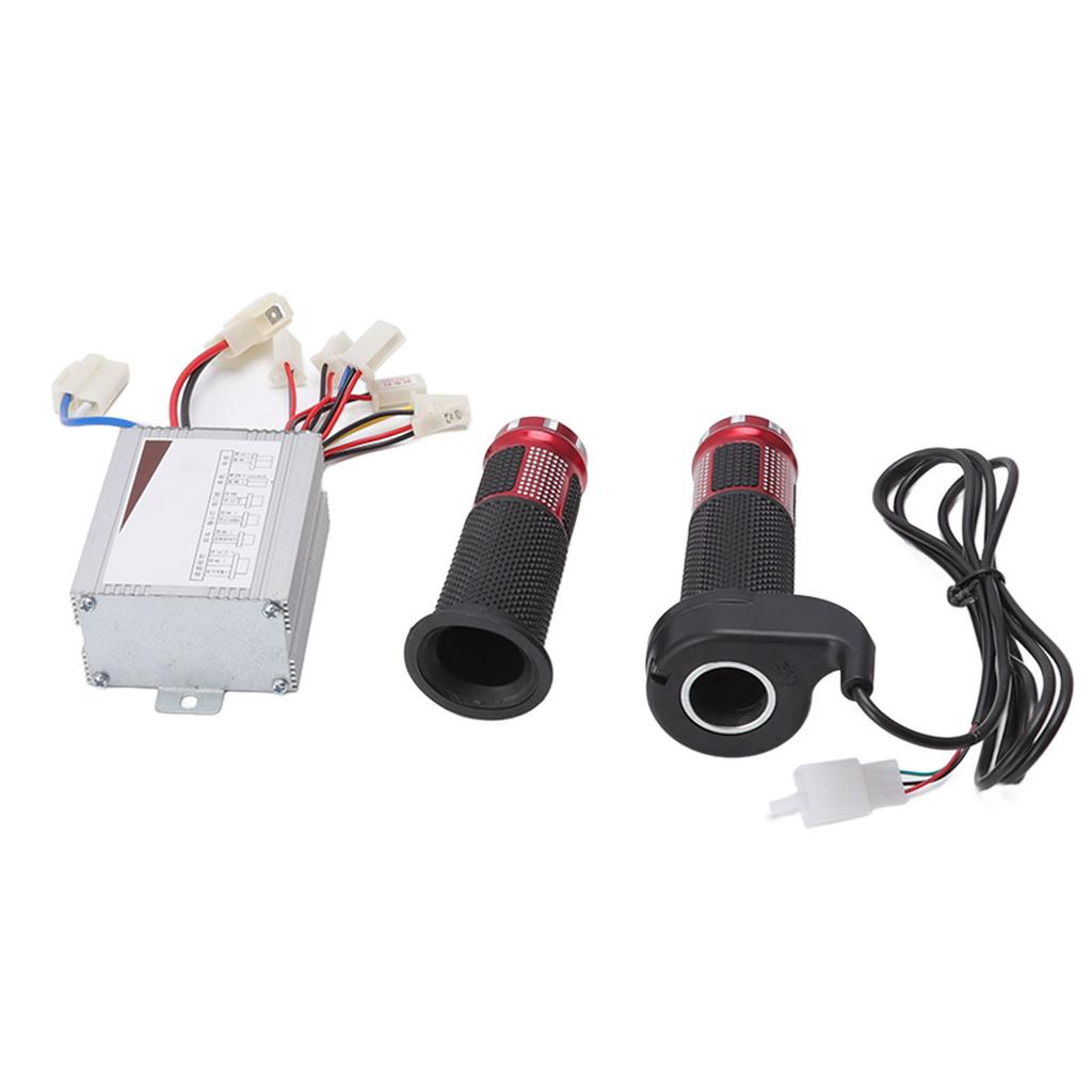 Controler de Viteză Motor DC cu Perii 24V 350W Cu Set Mânere de Accelerație pentru Trotinete Biciclete Electrice