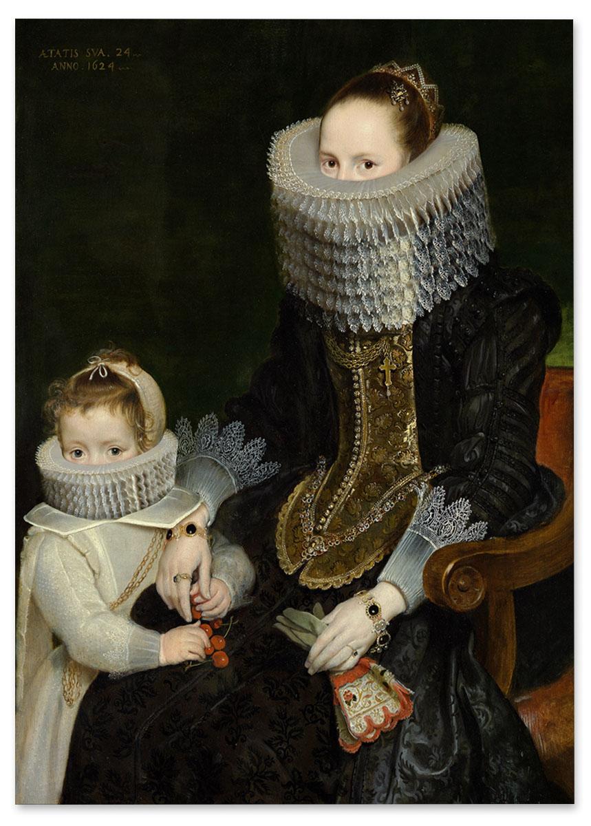 

Plakat portret rodzina w koronkach 30x40 cm