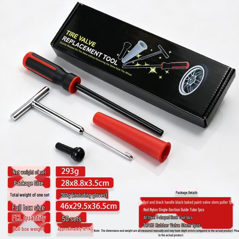 Tire Valve Stem & Core Installation and Repair Tool Kit