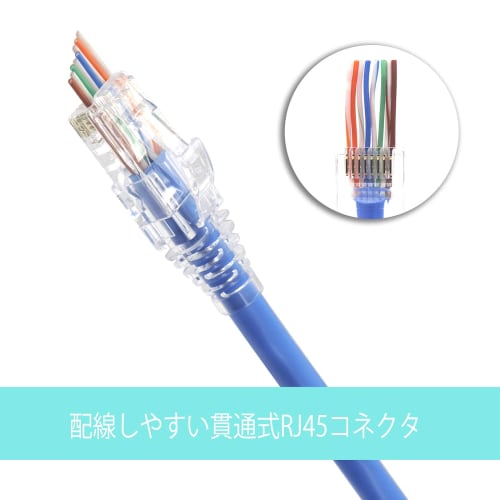 VCE [100-Pack] UL-Certified RJ45 Through-Type Connectors for CAT6, CAT5E, and CAT5 LAN Cables, Easy Wiring, Break-Resistant, 23-26AWG