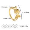 Triple Moon Goddess Pentagram Rings for Women Stainless Steel Pentacle with Two Moons Ring Wicca Amulet Jewelry Gift