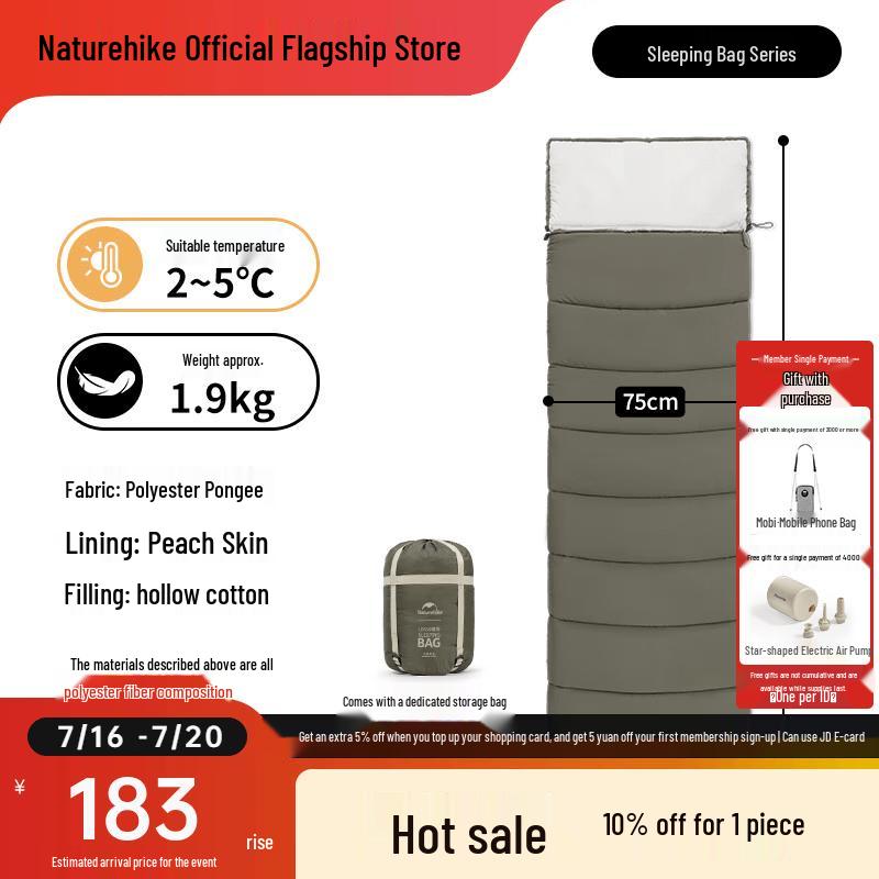 Naturehike Hooded Camping Sleeping Bag
