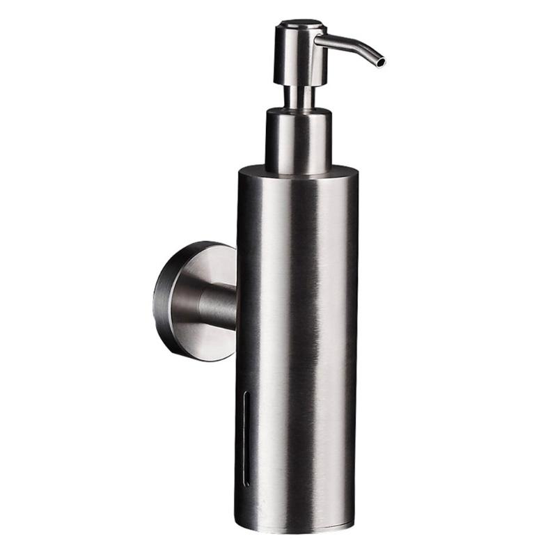 Wall Mounted Soap Dispenser Manual Press Bathroom Liquid Containers Durable
