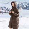 Ledian Mid-Length Oversized Hooded Puffer Down Jacket