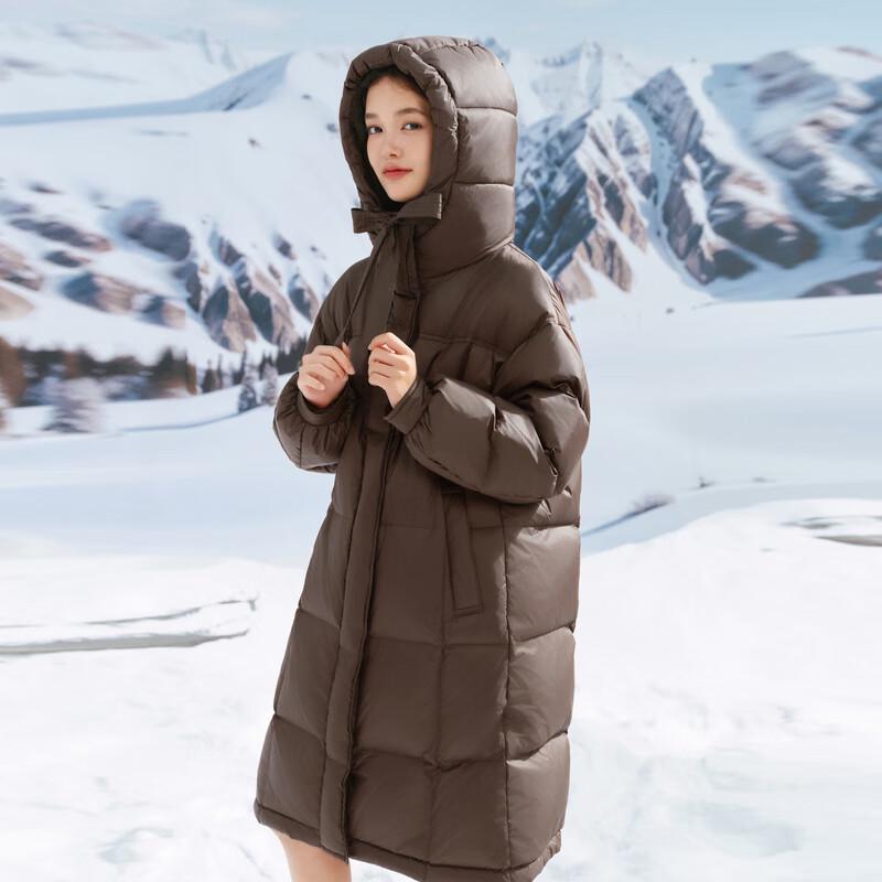 Ledian Mid-Length Oversized Hooded Puffer Down Jacket