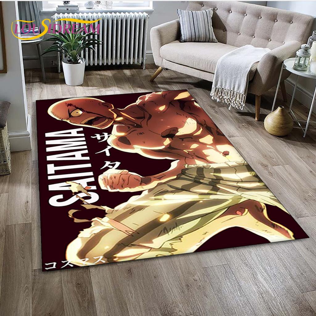 3D ONE PUNCH MAN Anime Cartoon  Area Rug,Carpet Rug for Living Room Bedroom Sofa Doormat Decoration, Kid Play Non-slip Floor Mat