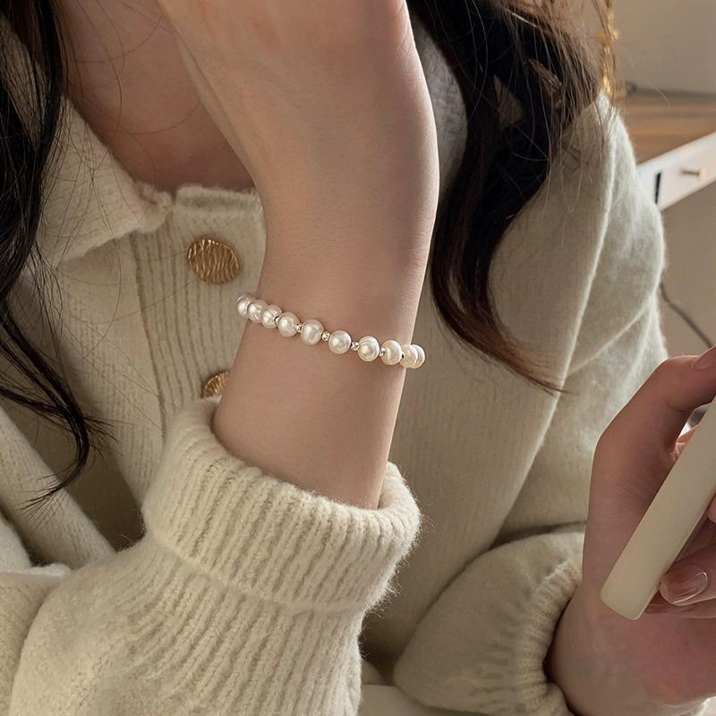 Fang Brand Natural Freshwater Pearl Bracelet Women's Light Luxury Niche Design Bracelet Bracelet Bracelet