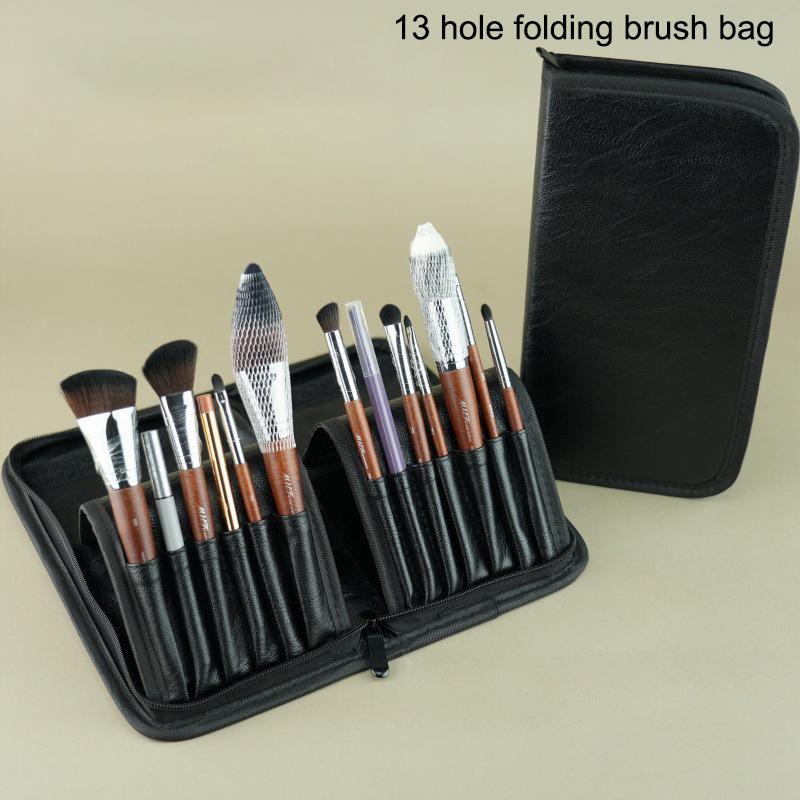 

Складная сумка для инструментов для макияжа для женщин с 13/15 отверстиями, большая вместимость, дорожный органайзер для хранения кистей для макияжа, чехол-держатель для косметических инструментов B