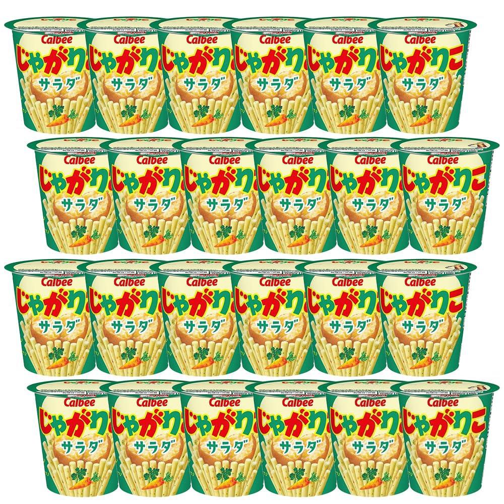 Calbee Jagariko Salad Flavor x 24 Assorted Boxes with Original Large Capacity Potato Assorted Bulk Calbee [Customer] (Bulk Pack) Sticker. Snacks,