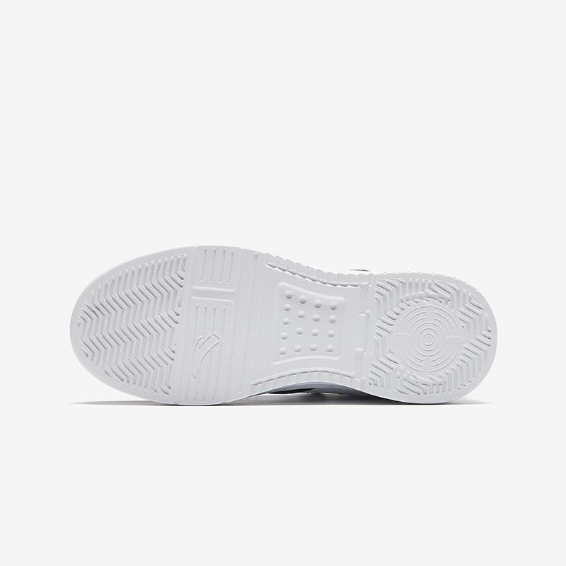 Anta Kids Classic Comfortable Non-Slip Wear-Resistant High-Top Kids Skate Shoes Kids Sneakers White Black A12438002-1