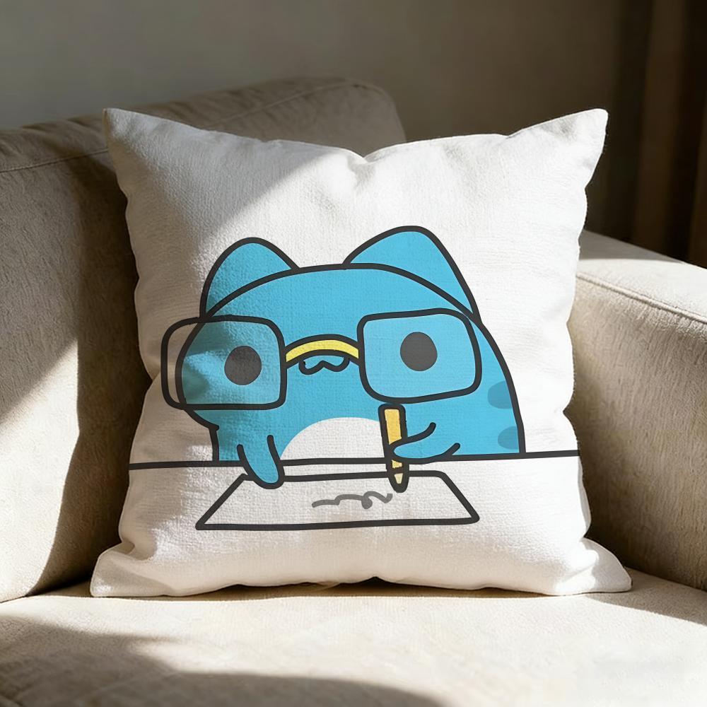B-bugcat Capoo Animations-Kissenbezug Kissenhülle, beidseitig bedruckt, Sofakissen, Schlafzimmer-Kopfkissen