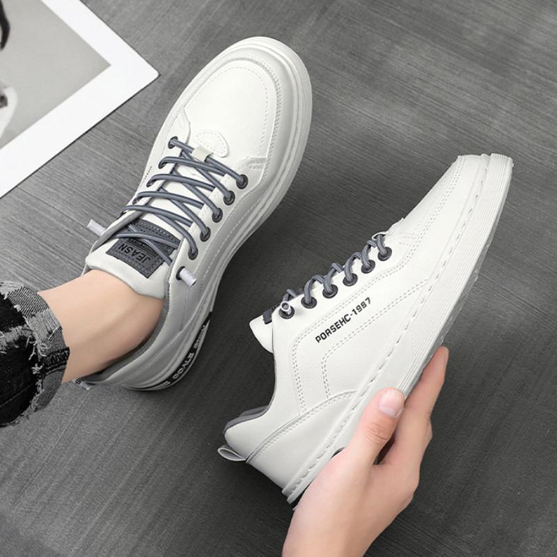 Men's Casual Leather Shoes Non-slip Wear-resistant Sports Shoes Non-slip Wear-resistant Sneakers for Men Flat Slip-on Shoe Tênis