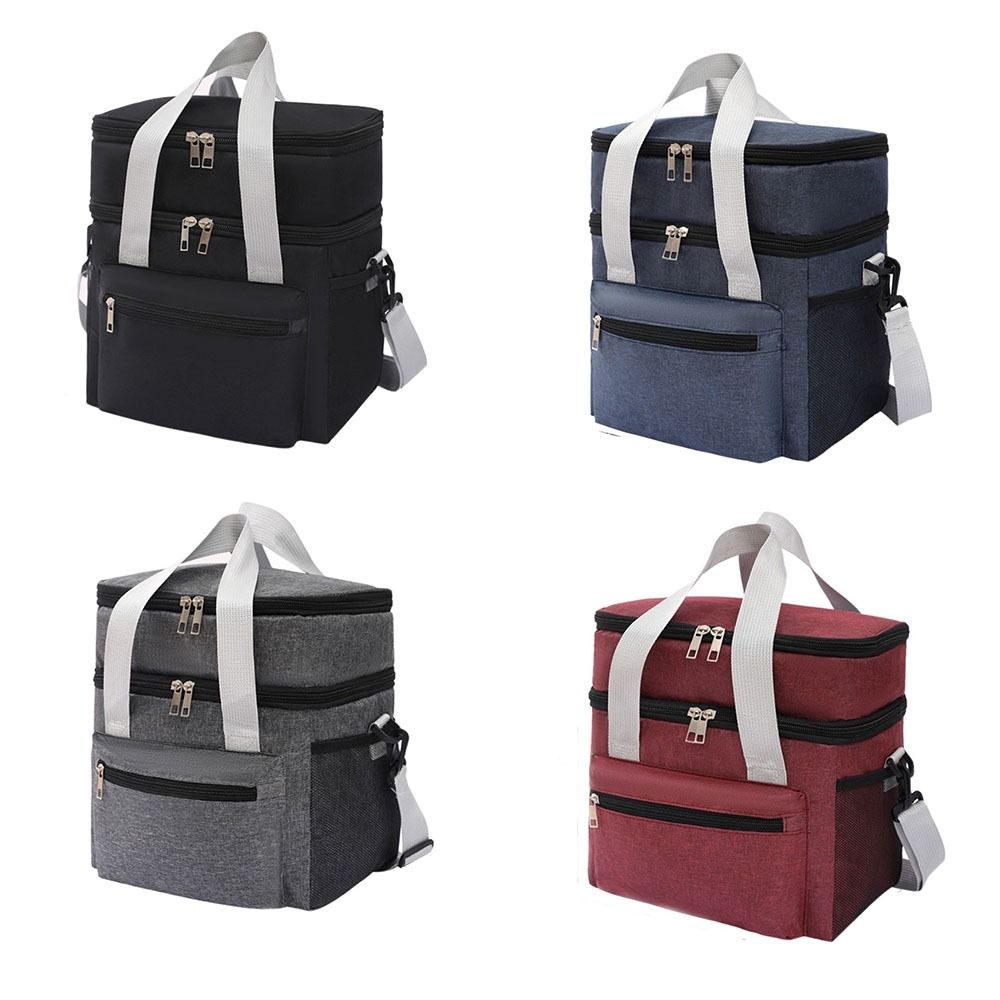 with Shoulder Strap Picnic  Bag Large Capacity Thermal Lunch Pouch  Travel Picnic