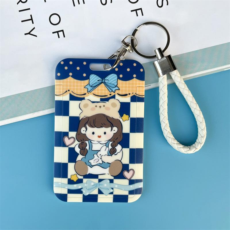 Waterproof Cartoon Plastic Card Cover Women's Kids Bus Credit ID Name Business Working Bank Card Badge Holder Protective Cover