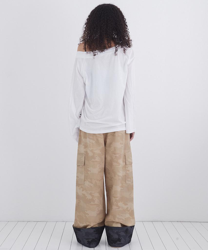 Soleubi Dual Camo Roll-Up Pants / Beige