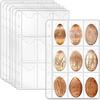 Tutata Pressed Penny Album Sleeves, Suitable for A6 Binder, 9 Pocket Penny Holder Sleeves, Pressed Penny Holder for Collectors, 25 Pack