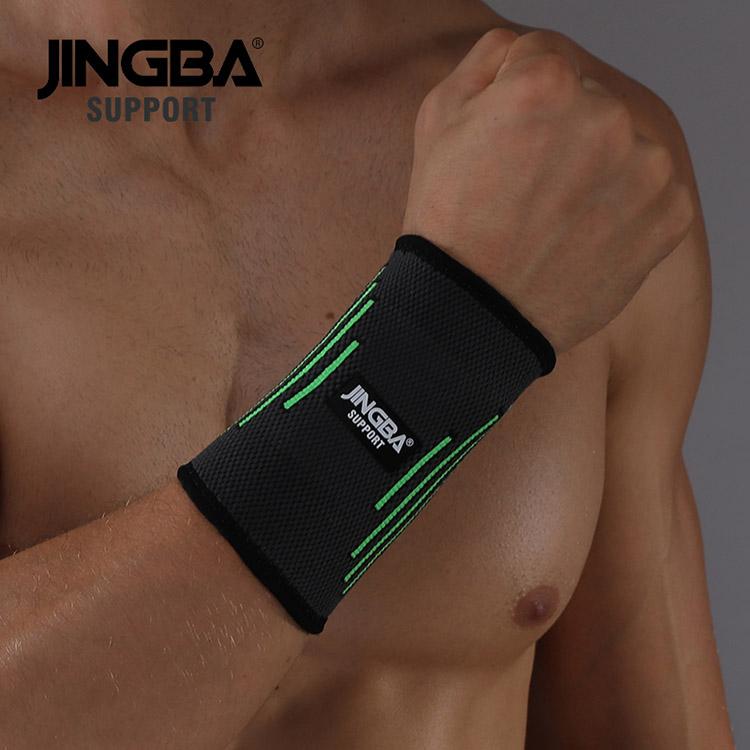 Wytrzymały i Bezpieczny Jingba Wsparcie Gorąca Nylonowa Opaska na Nadgarstek Męska Opaska Fitness Bandaż Wsparcie Nadgarstka Sprzęt Ochronny Opaska na Nadgarstek Tenis Badminton Orteza