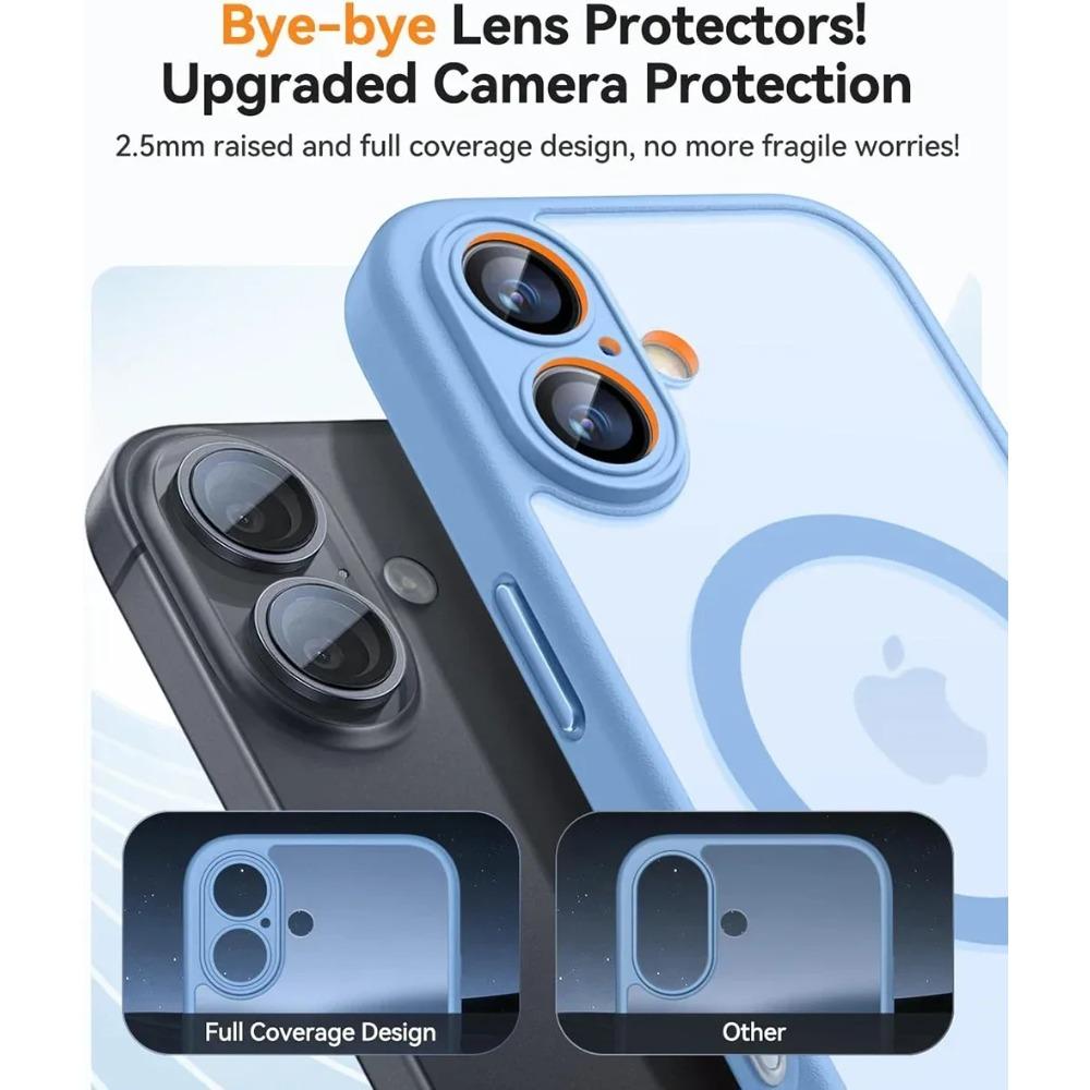 Magnetic Matte Translucent Armor Shockproof Case For iPhone 17 16 15 14 13 12 11 Pro Max Plus For Magsafe Wireless Charge Cover