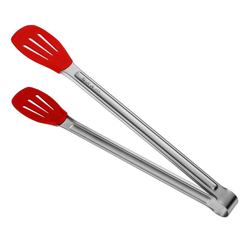 Silicone Hollow Head BBQ Tongs Bread Steak Clips Nonstick Meat Salad Clamp for Home Cooking Utensils Kitchen Accessories