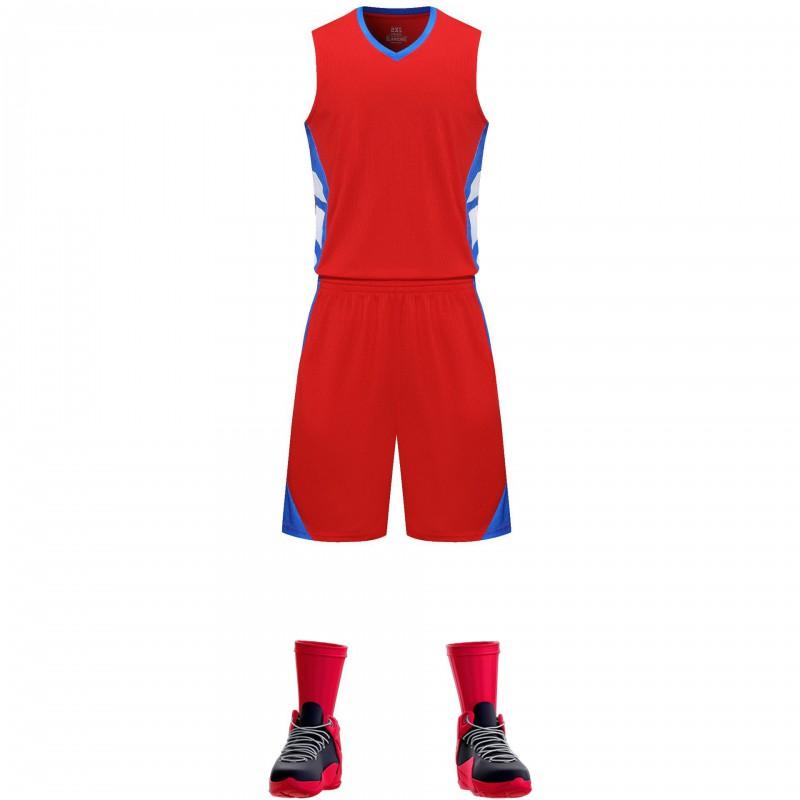 Kids Adult Basketball Jersey Set Moisture Wicking Breathable Sports Training Uniforms