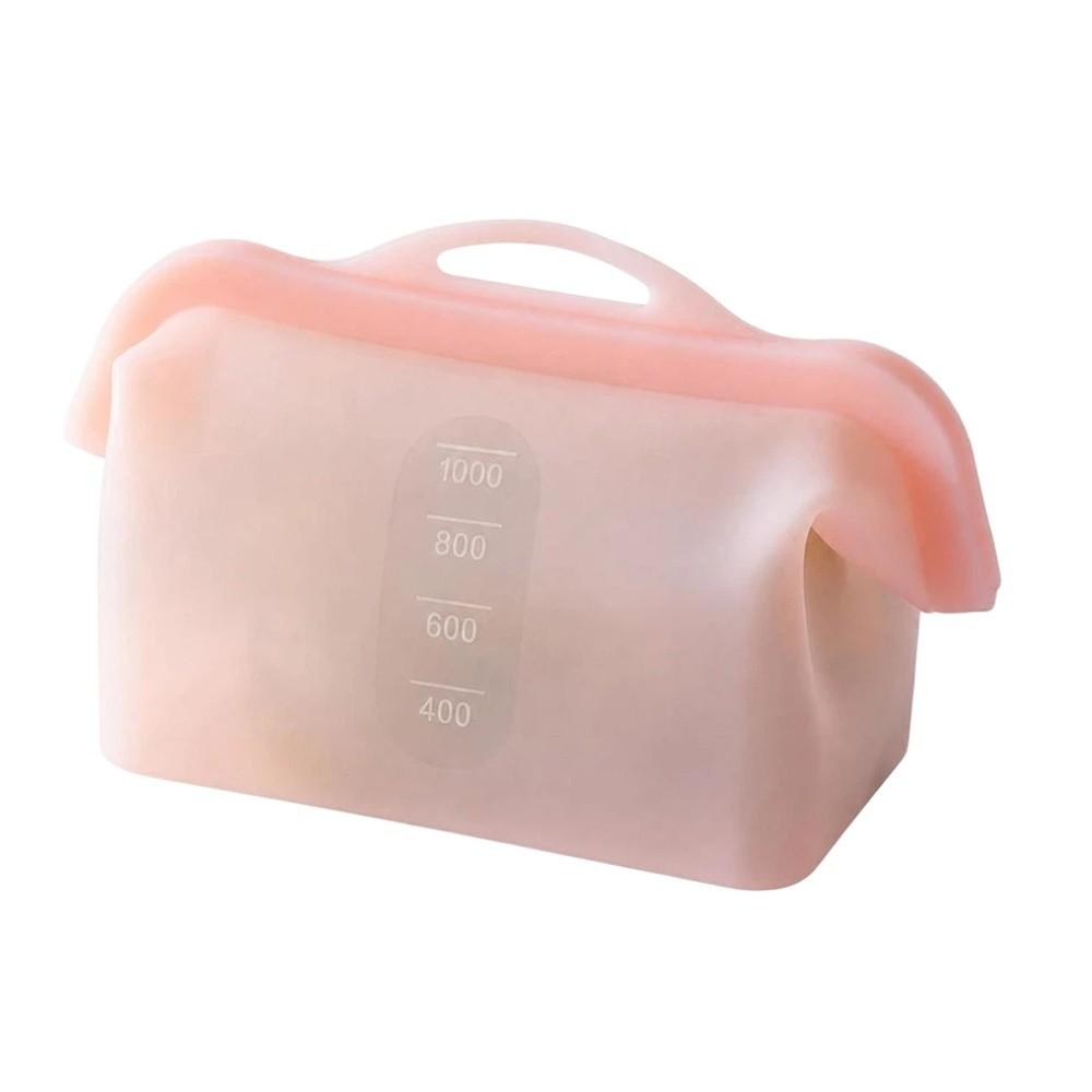 With Handle Fruit Storage Bags Leak-Proof Upright Freezer Bags Freezer Microwave Safe