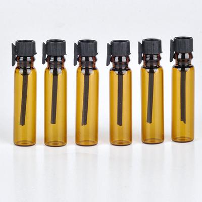 Flacconcino Mini Profumo in Vetro da 1 ml 2 ml Ambra Vuoto Fialetta Profumo Flacconcino Campione Olio Essenziale Piccolo Contenitore per Cosmetici