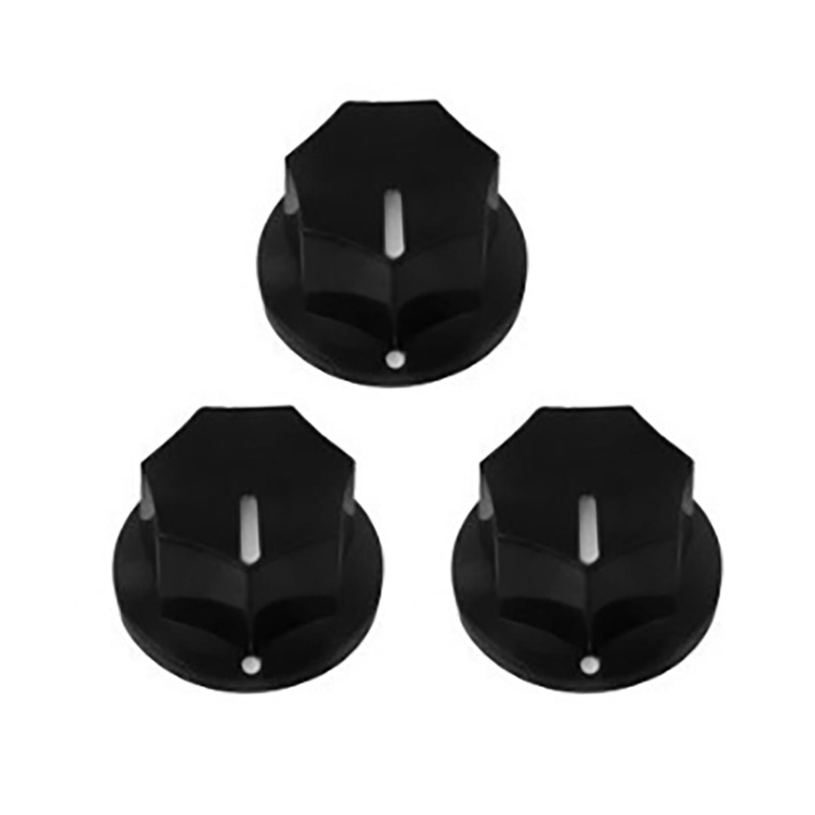3Pcs Guitar Knobs Potentiometer Guitar Dome Knobs Replacements Bass Effect Button Control Knob Turning Knob Bass Knobs S