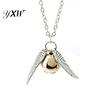 Harry Potter and The Deathly Hallows Gold Snitch Pendant Necklace Unisex Jewelry